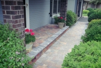 Bordered front entry and walkway